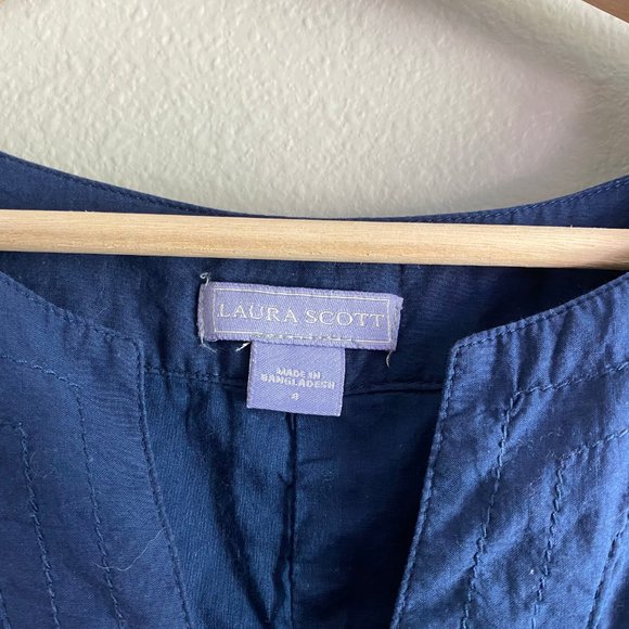 Laura Scott Shift Dress in Navy - Picture 2 of 3